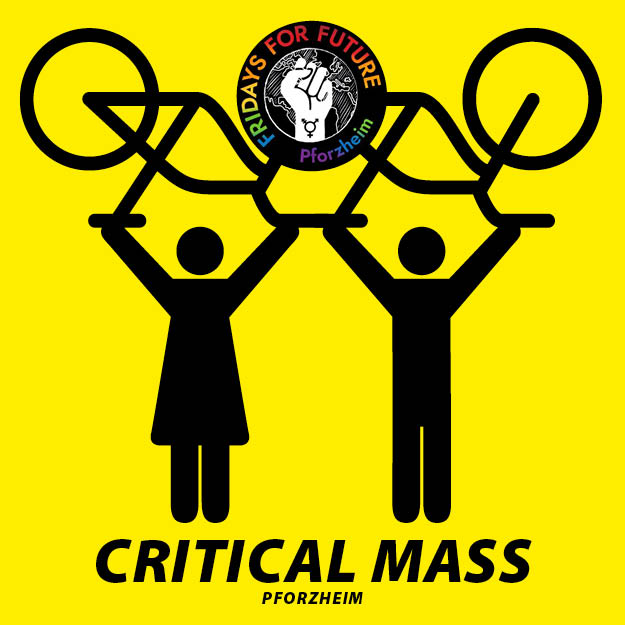 Sharepic Critical Mass + Fridays For Future Pforzheim