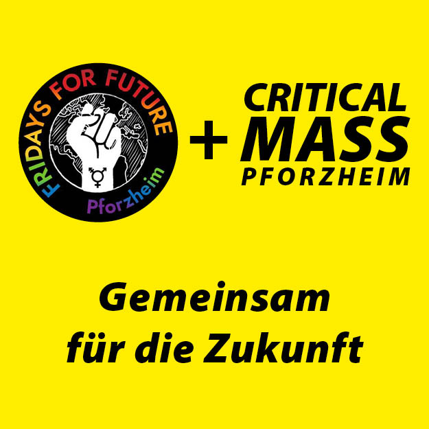 Sharepic Critical Mass + Fridays For Future Pforzheim