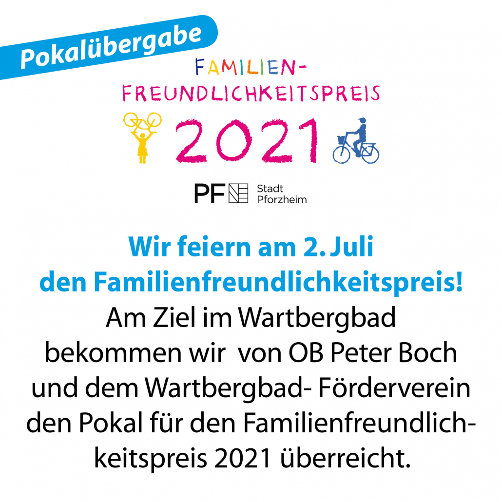 Sharepic für die Pokalübergabe des Familienfreundlichkeitspreises 2021