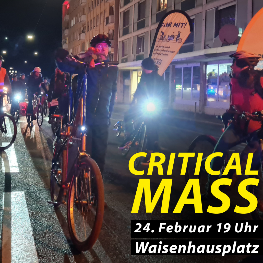 Sharepic für die Critical Mass Pforzheim am 24.02.2023