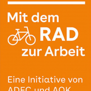 Aktionslogo "Mit dem Rad zur Arbeit. Eine Initiative von ADFC und AOK.