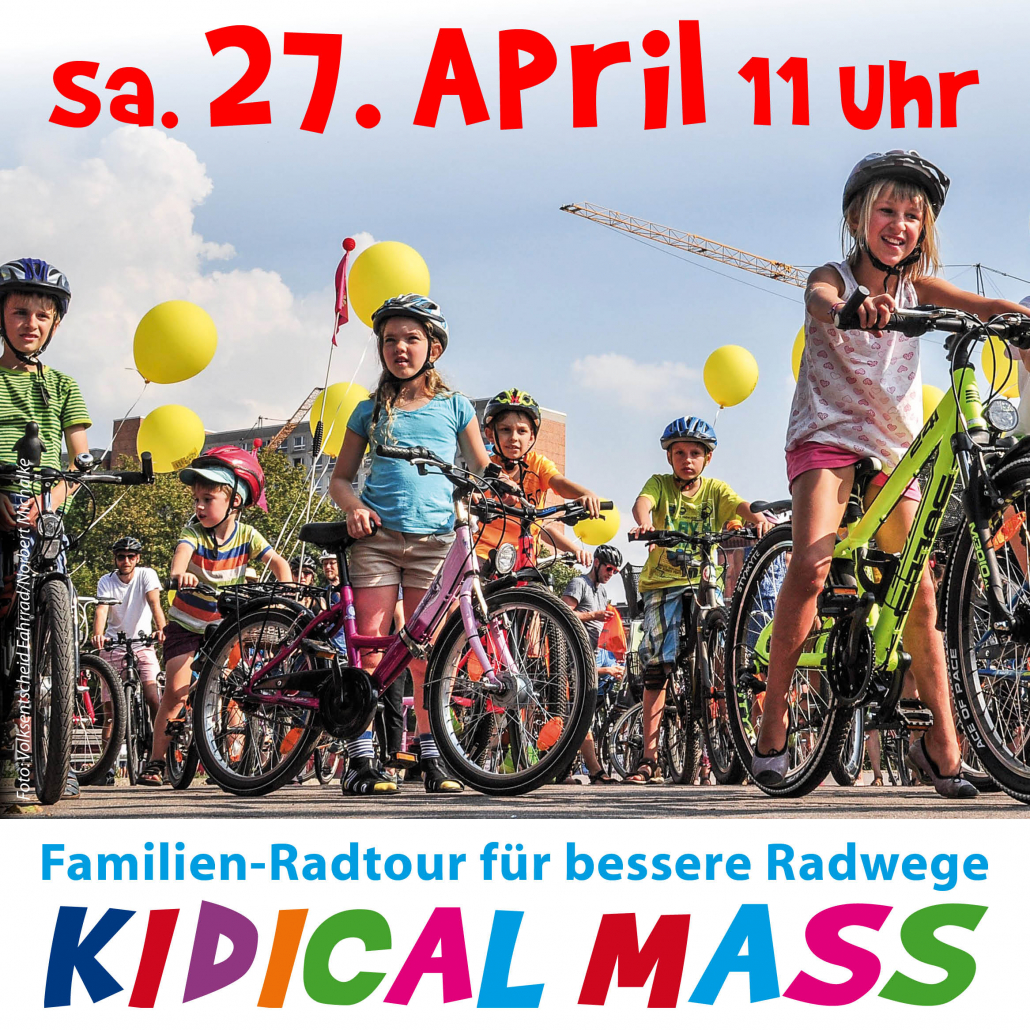 Sharepic für die Kidical Mass am 27. April 2024