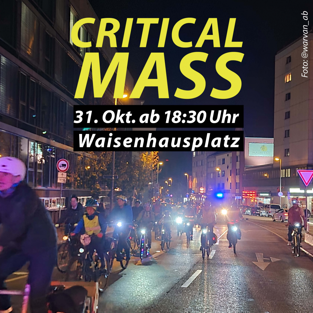 Sharepic für die Critical Mass Pforzheim am 31.10.2025