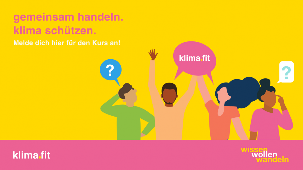 Werbemotiv für den klimafit-Kurs der vhs Pforzheim-Enzkreis