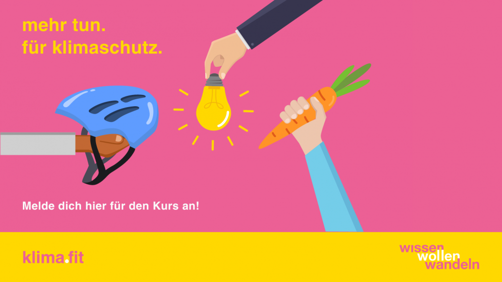 Werbemotiv für den klimafit-Kurs der vhs Pforzheim-Enzkreis